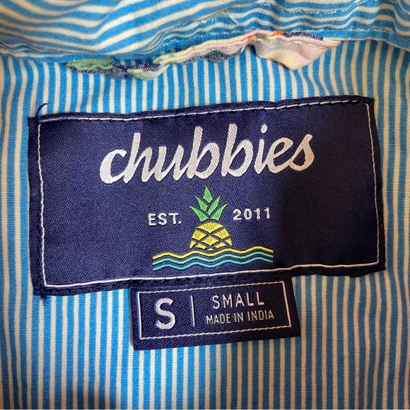 Chubbies Men’s Hawaiian Print Button Up Shirt Size Small - Picture 6 of 6